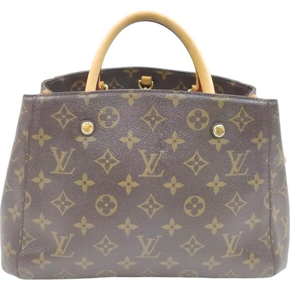 093642AV (S6) Louis Vuitton Hand Bag Montaigne MM Brown Monogram - Picture 1 of 9